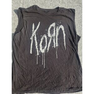 Korn Band Tee Still A Freak Two-Sided Shirt Black Men's COTTON XL Y2K Distressed